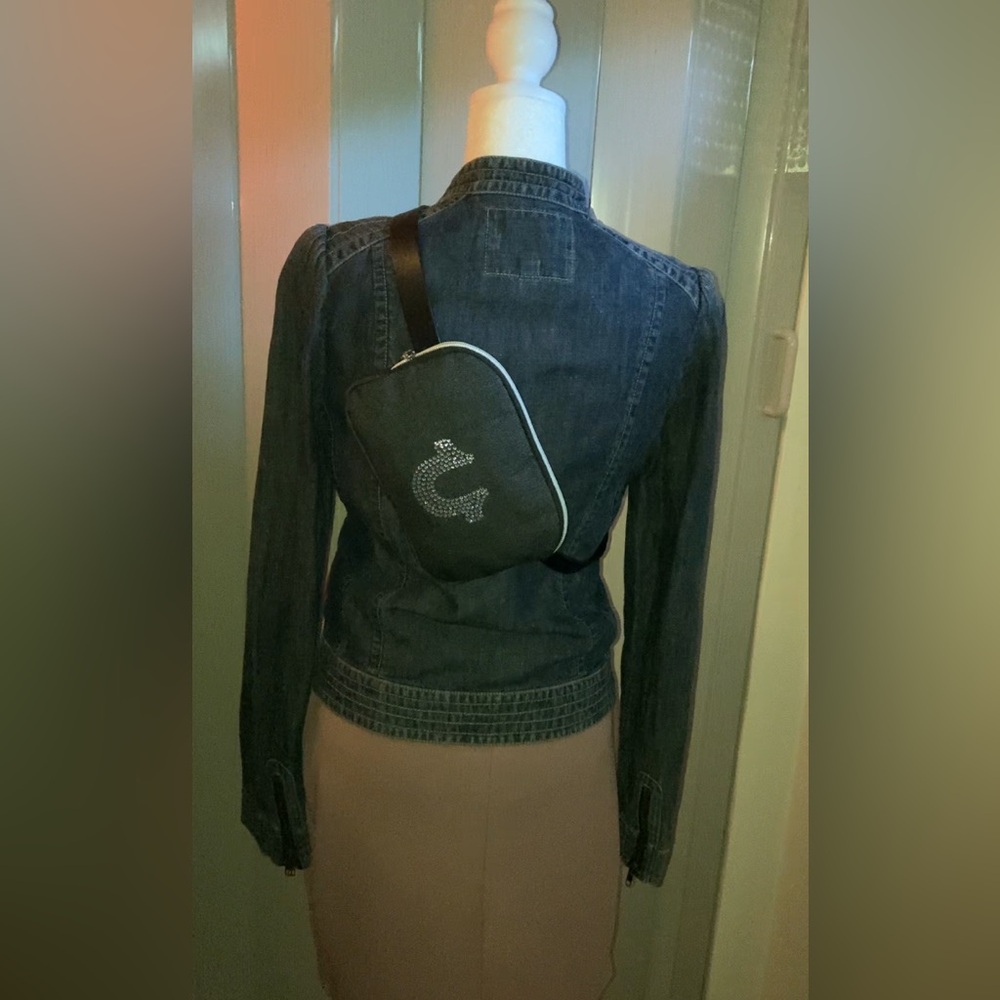 True Religion Blue Denim Belt Bag ~ Adjustable Strap